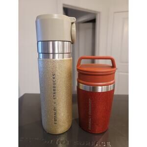 Starbucks × Stanley Glitter Red Stainless Steel Tumblers